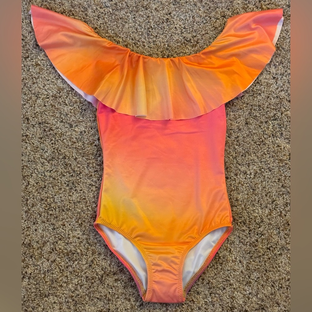 NWT and in Plastic Stella Girl 4 yrs One-Piece UPF 50+ Neon Ombré Swimsuit